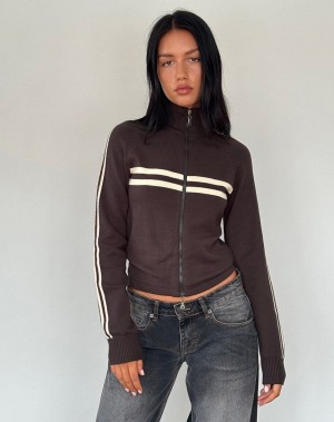 Bundy Motel Rocks Talisa Sportove Zip Through Damske Hnede | CQU1372RC