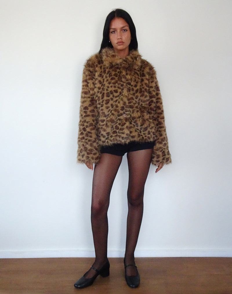 Bundy Motel Rocks Joji Crop Faux Fur Damske Hnede | MMA9239TU