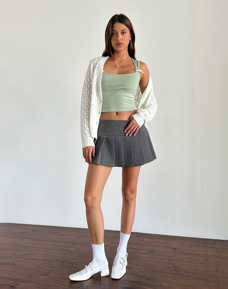 Cropped Tops Motel Rocks Jiniso Damske Zelene Biele | HZK7082AM