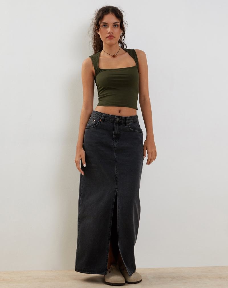 Cropped Tops Motel Rocks Jinsu Damske Zelene | WTA2073RY