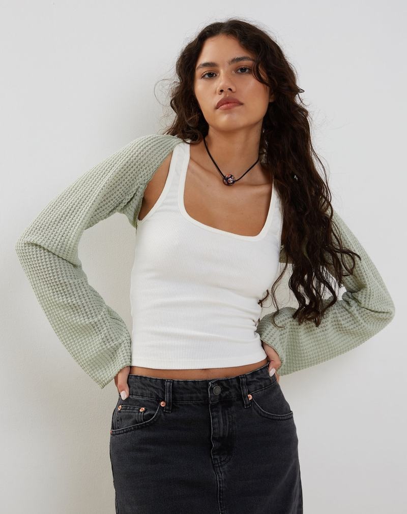 Cropped Tops Motel Rocks Nobila Shrug Damske Zelene | ZVG4514NP