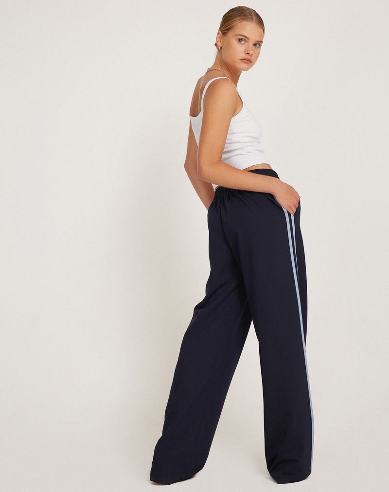 Jogger Nohavice Motel Rocks Bennett Trouser Damske Námornícka Modrá | YUQ8737KD