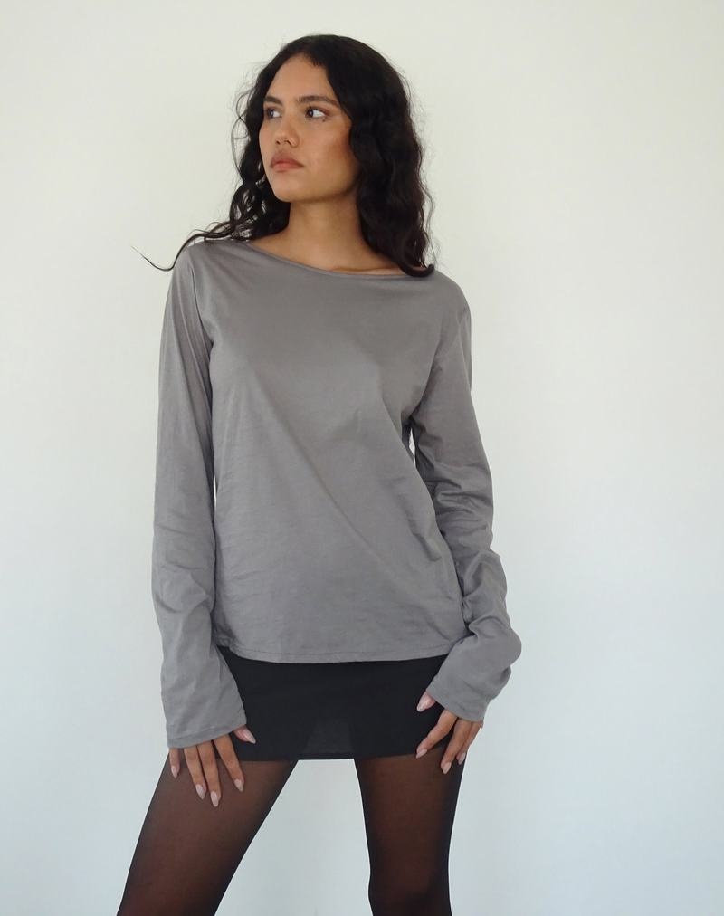 Tricko Motel Rocks Damon Baggy Long Sleeve Damske Siva | AYU5785US